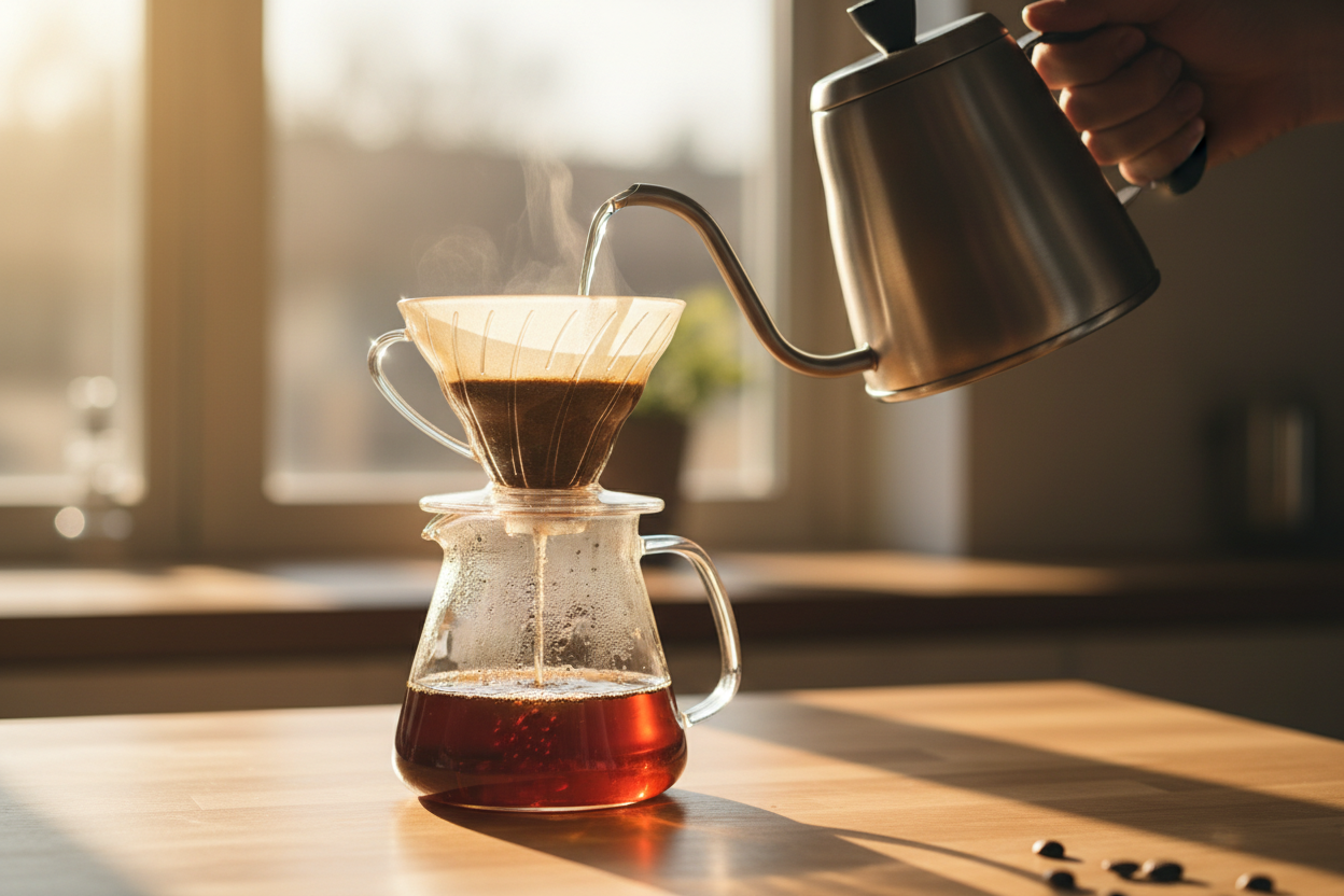 pour over with good lighting